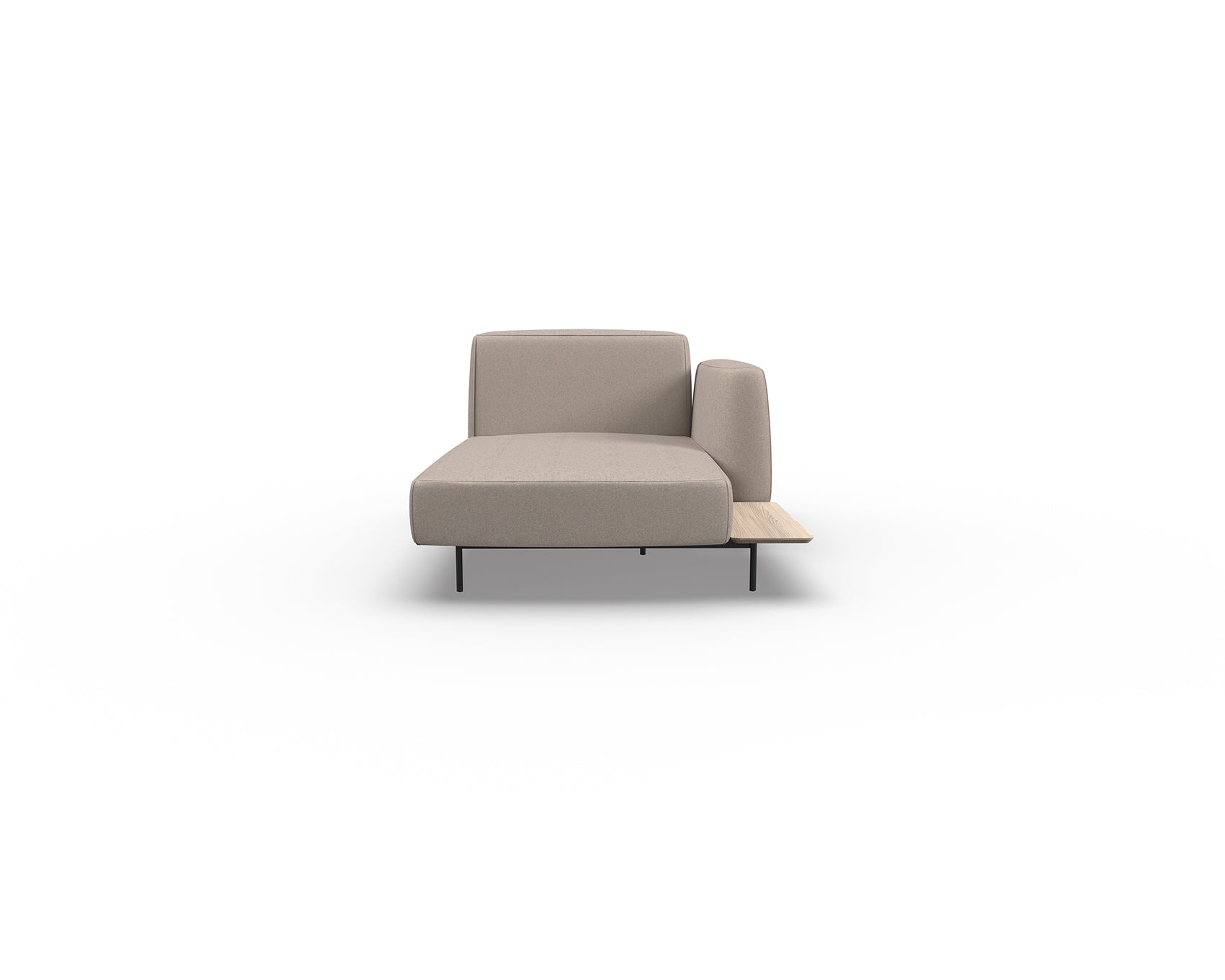 Noon Sofa Right Chaise with Shelf